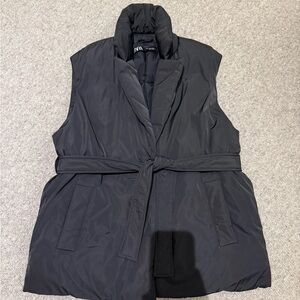 Zara Belted Puffer Vest